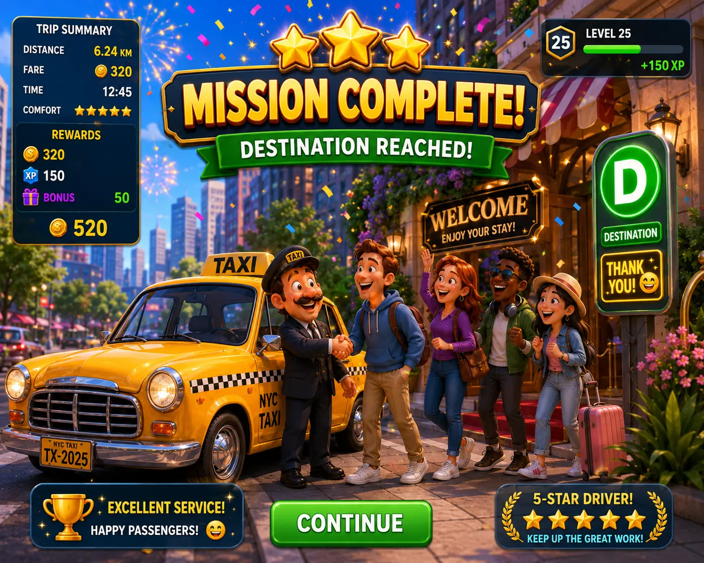 Destinazione della corsa in CityDriver
